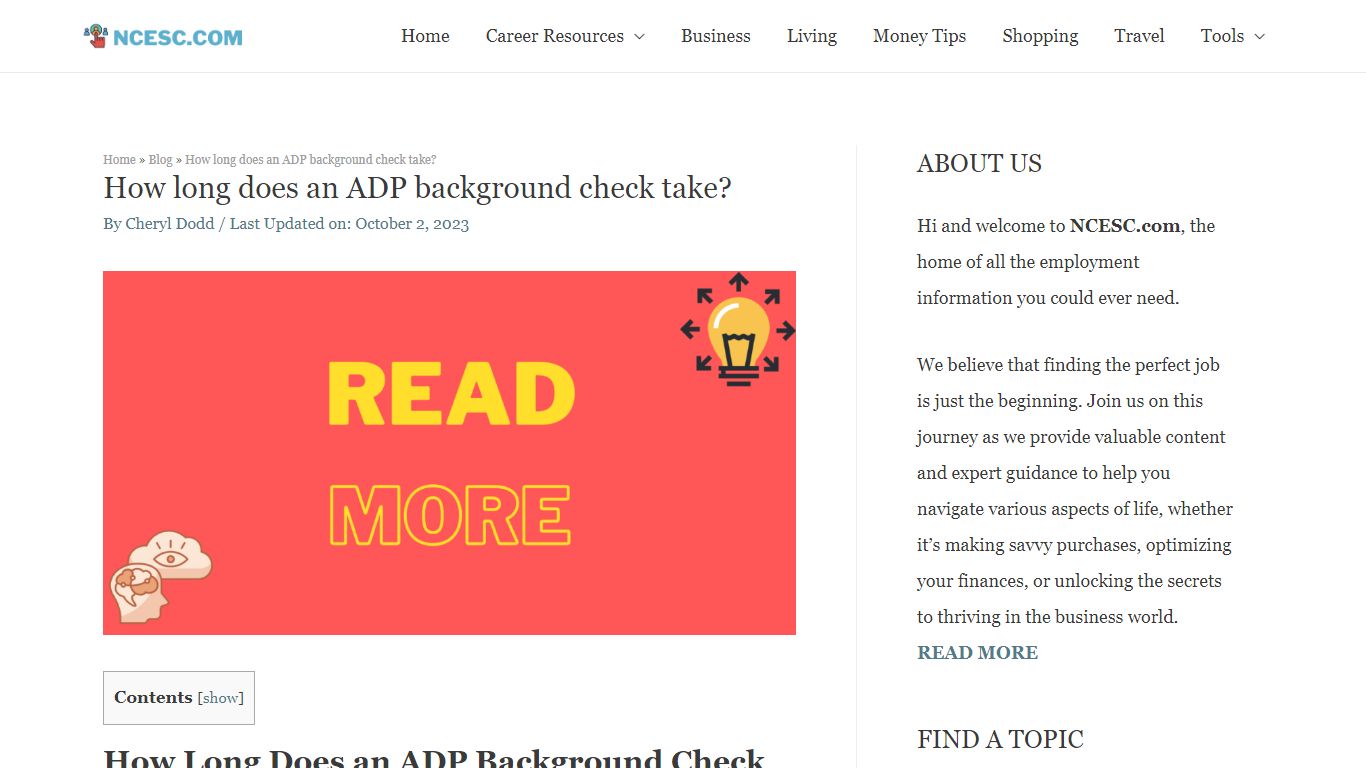 How long does an ADP background check take? - NCESC